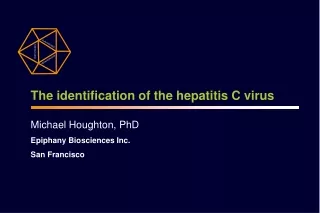 The identification of the hepatitis C virus