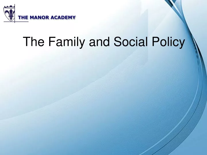 the family and social policy