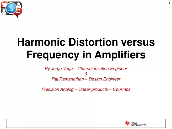 harmonic distortion versus frequency in amplifiers