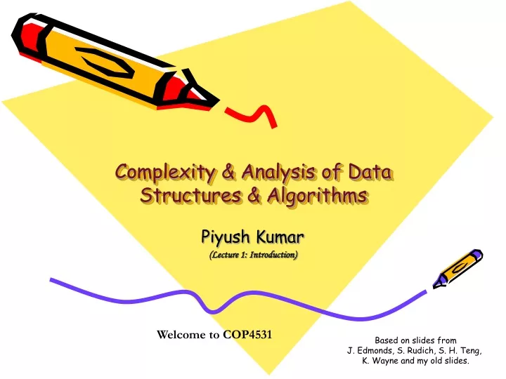 complexity analysis of data structures algorithms