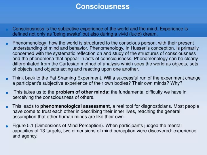 consciousness