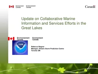 Update on Collaborative Marine Information and Services Efforts in the Great Lakes