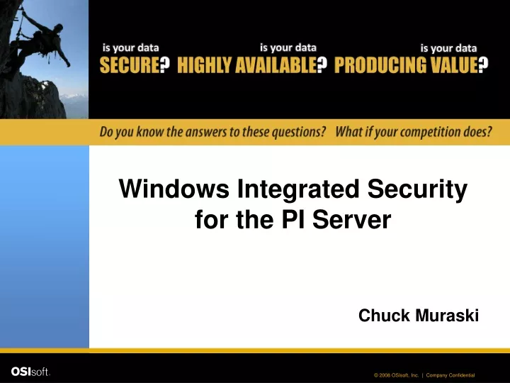 windows integrated security for the pi server