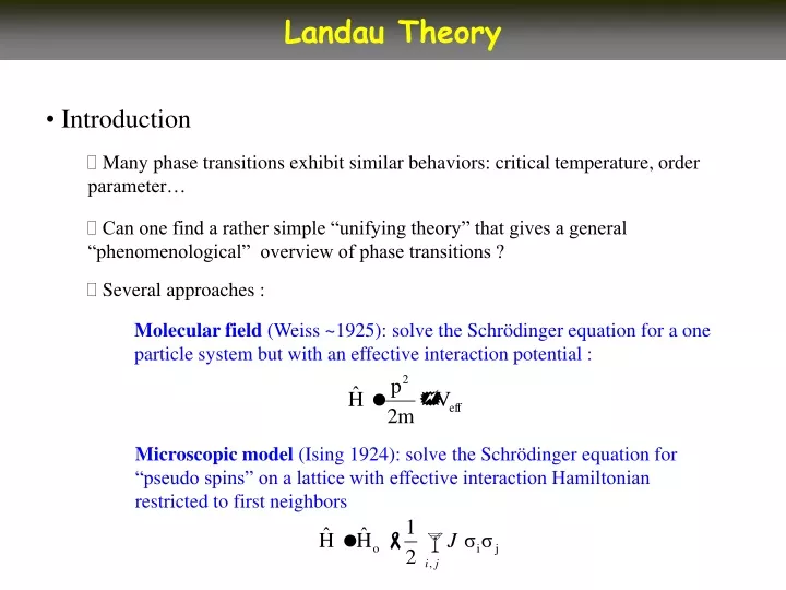 landau theory