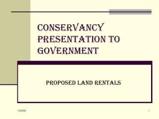 Conservancy presentation to government