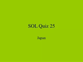 SOL Quiz 25