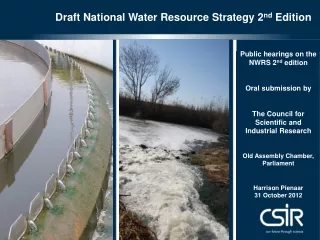 Draft National Water Resource Strategy 2 nd  Edition