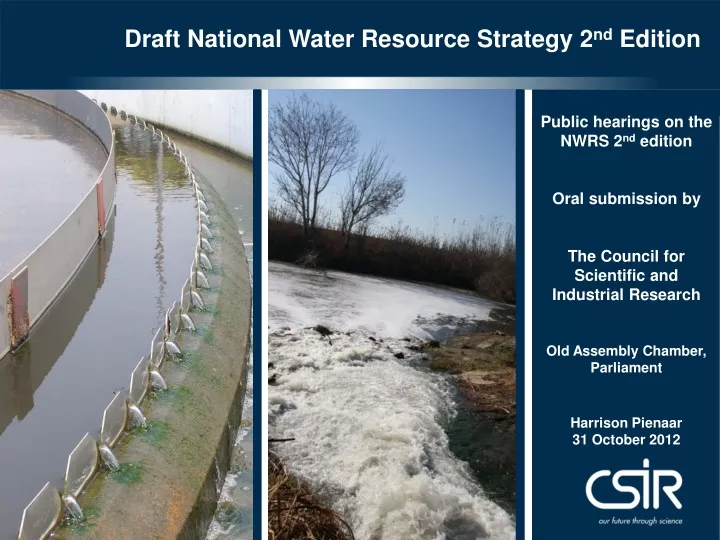 draft national water resource strategy