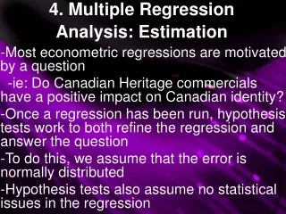 4. Multiple Regression Analysis: Estimation