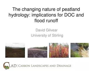 The changing nature of peatland hydrology: implications for DOC and flood runoff