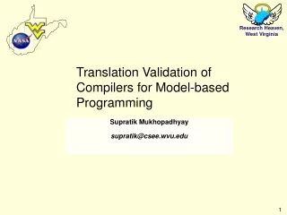 Translation Validation of Compilers for Model-based Programming