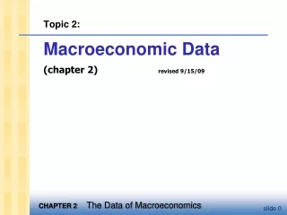 Topic 2: Macroeconomic Data (chapter 2)                   	 revised 9/15/09