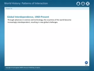 Global Interdependence, 1960-Present
