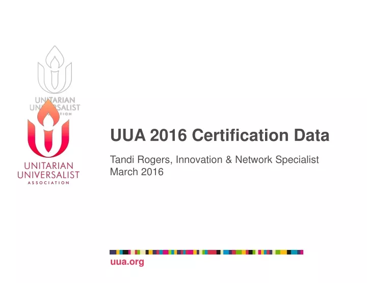 uua 2016 certification data