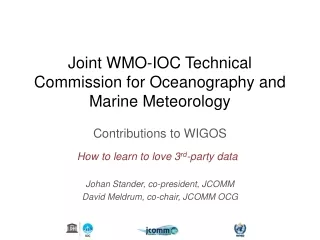 Joint WMO-IOC Technical Commission for Oceanography and Marine Meteorology