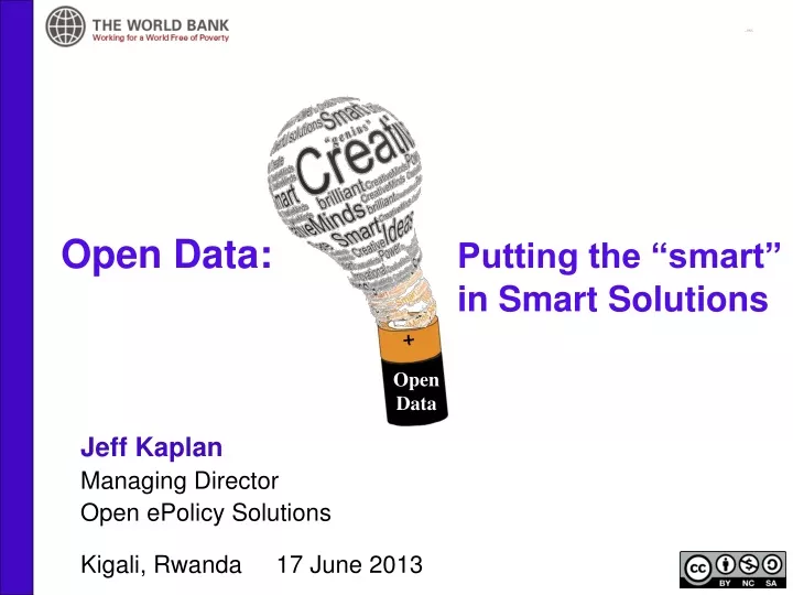 open data putting the smart in smart solutions