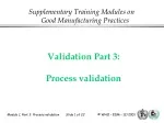Validation Part 3: Process validation - slide 1
