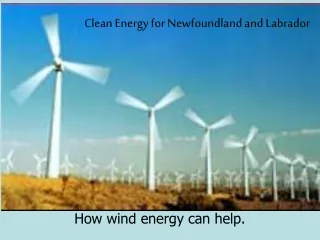 How wind energy can help.