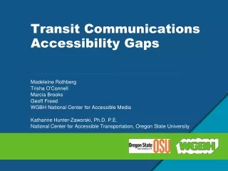 Transit Communications Accessibility Gaps