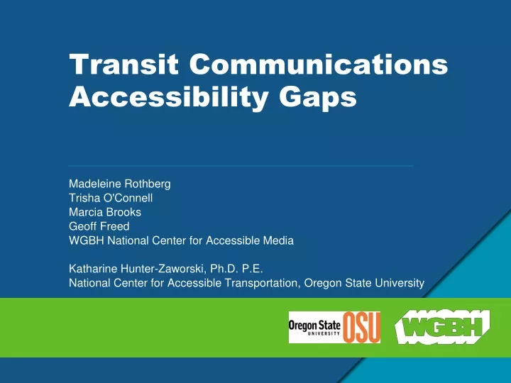 transit communications accessibility gaps