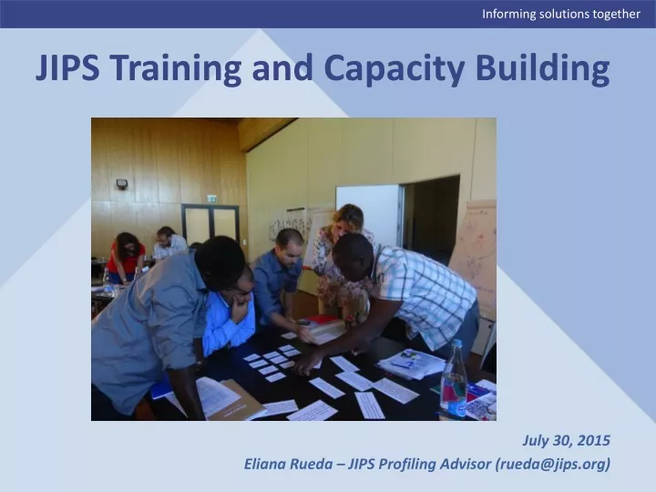 jips training and capacity building