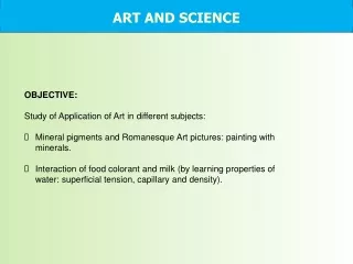ART AND SCIENCE