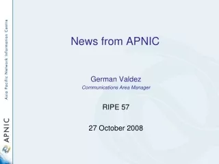 News from APNIC