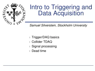 Intro to Triggering and Data Acquisition