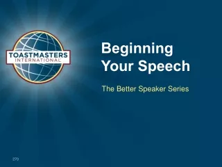 Beginning Your Speech