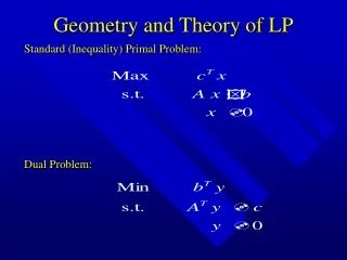 Geometry and Theory of LP