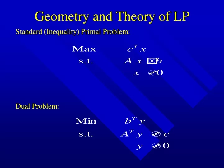 geometry and theory of lp
