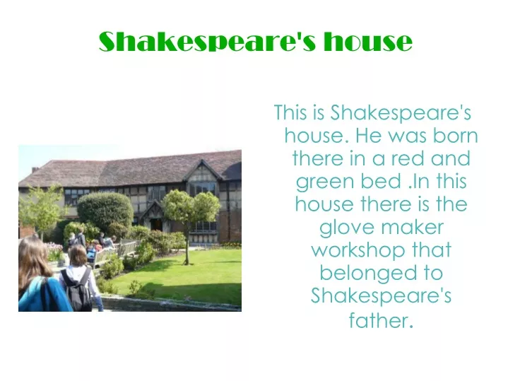 shakespeare s house