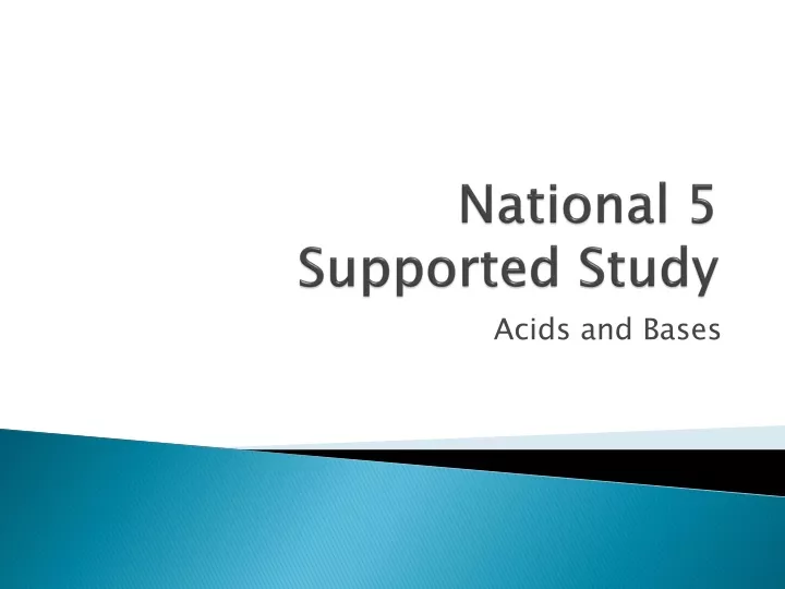 national 5 supported study