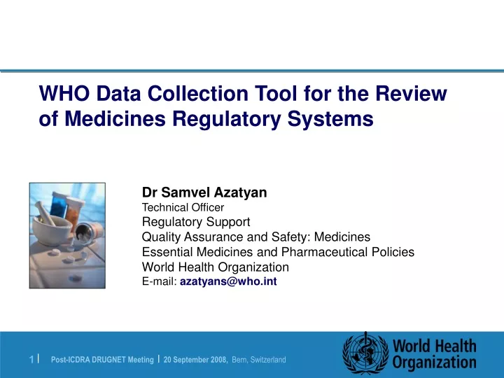 who data collection tool for the review