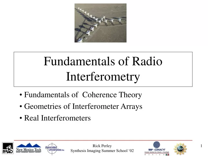 fundamentals of radio interferometry