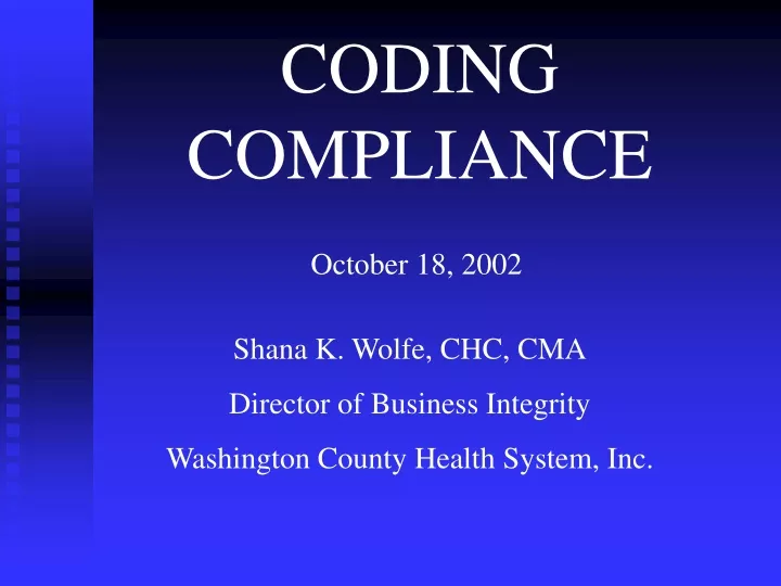 coding compliance