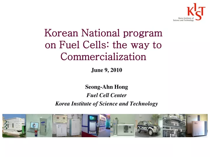 korean national program on fuel cells the way to commercialization