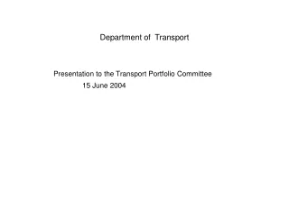 Department of  Transport