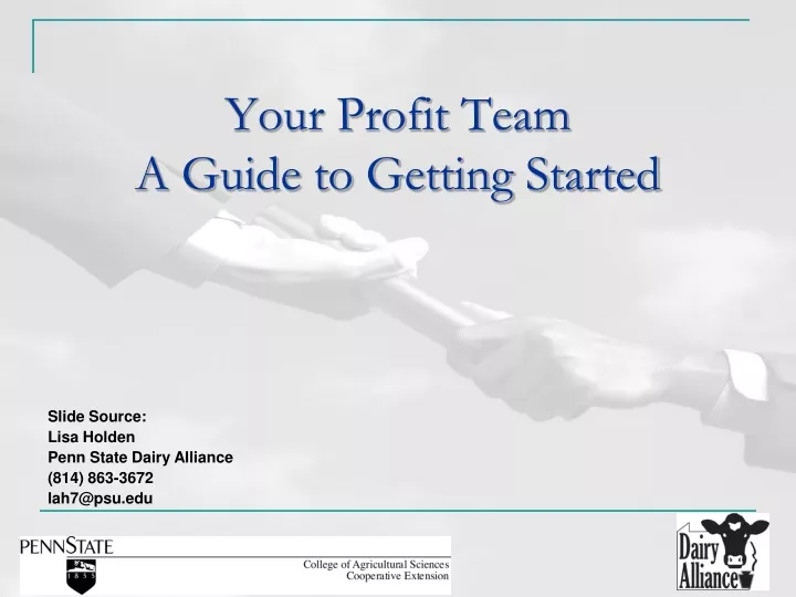 your profit team a guide to getting started