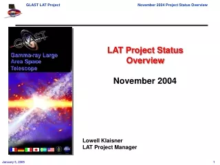 LAT Project Status Overview