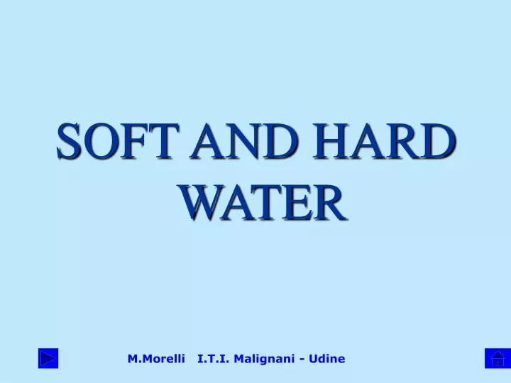 soft and hard water
