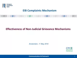 EIB Complaints Mechanism