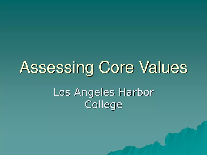 assessing core values