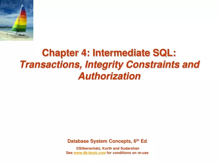 chapter 4 intermediate sql transactions integrity constraints and authorization