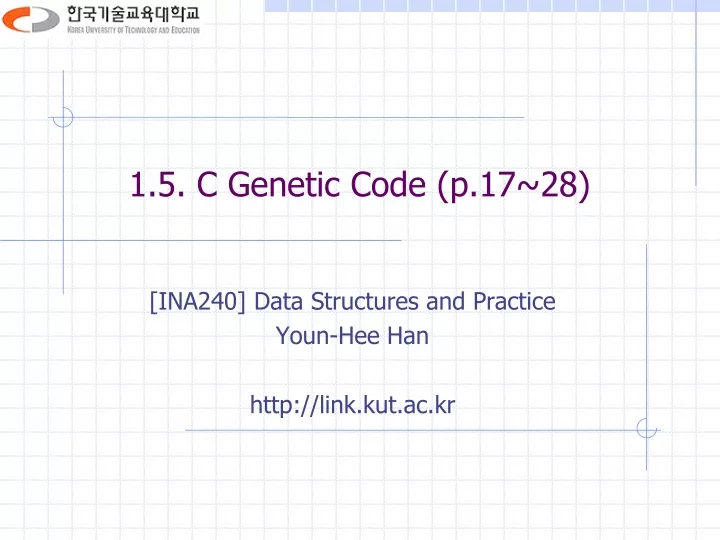 1 5 c genetic code p 17 28