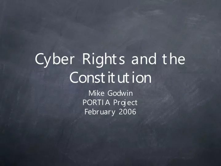 cyber rights and the constitution