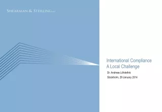International Compliance A Local Challenge