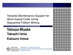 Towards Maintenance Support for Idiom-based Code Using Sequential Pattern Mining - slide 1