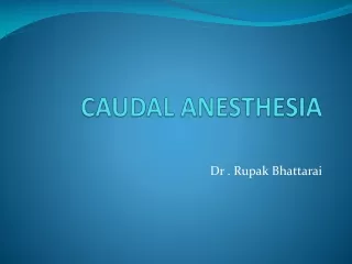 CAUDAL ANESTHESIA