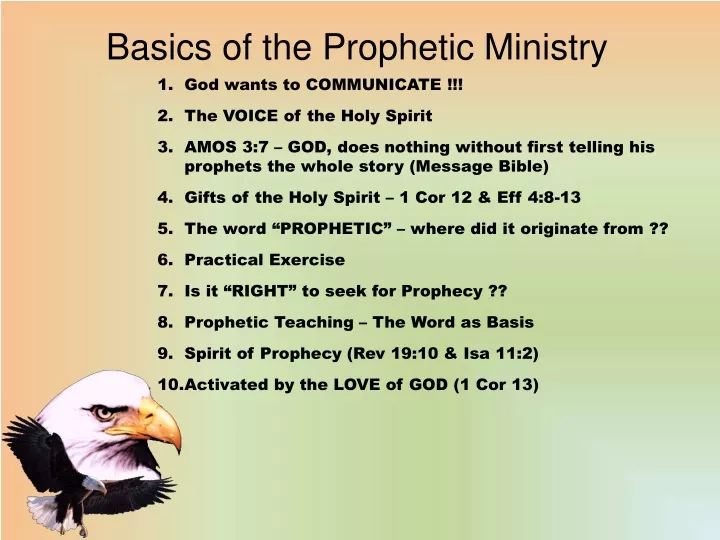PPT - Basics of the Prophetic Ministry PowerPoint Presentation, free  download - ID:9407547